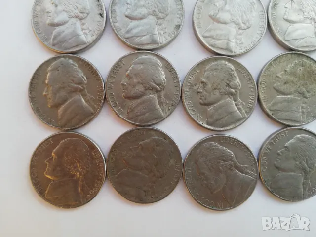 33 монети 5 цента Америка-USA 1964-2007 г. различни, снимка 9 - Нумизматика и бонистика - 48506793