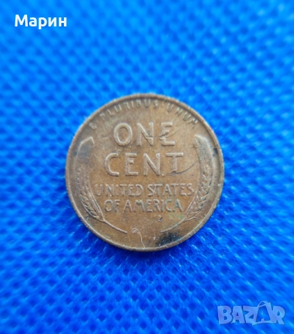  Lincoln Wheat Penny монета- част от историята на USA   , снимка 2 - Нумизматика и бонистика - 42633437