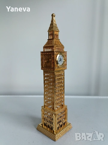 Биг Бен ,  Лондон , метална статуетка с часовник на емблематичната часовникова кула. , снимка 2 - Статуетки - 53135773