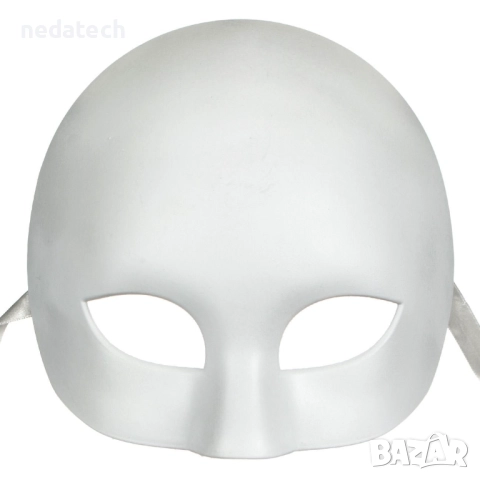 Дамска маска, половин глава, бяла