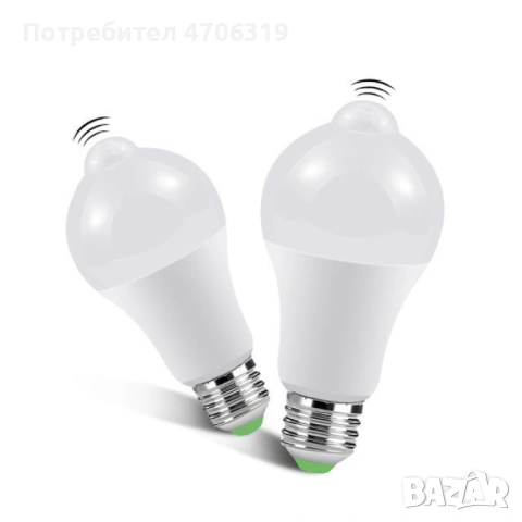 Лампа LED със сензор за движение,220V, снимка 3 - Лед осветление - 53248305