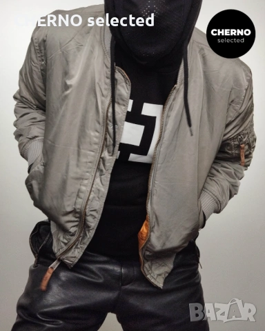 Мъжко бомбър яке ALPHA INDUSTRIES MA-1 Flight Bomber Jacket – размер XL•L – отлично състояние, снимка 2 - Якета - 52977206