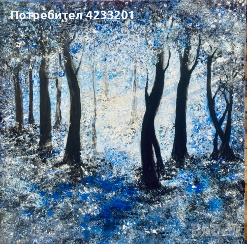 Картина / зимна гора / интериорна / платно / канаваца