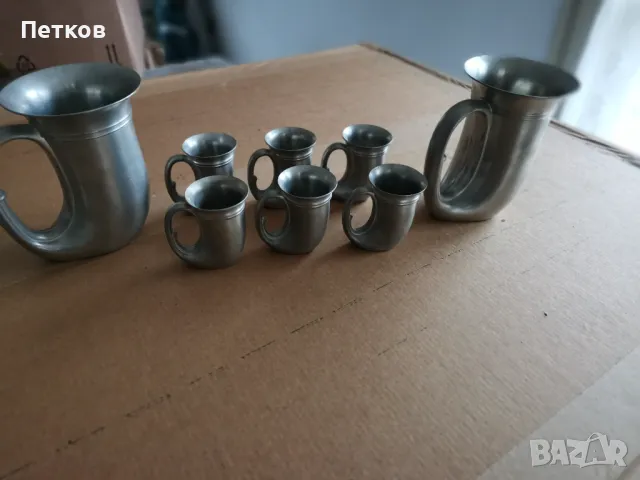  сервиз от цинк за ракия или вино