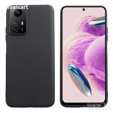 Силиконов калъф Soft Matte за Xiaomi Redmi Note 12S 4G, Черен, снимка 1