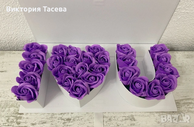 Подаръчна кутия със сапунени рози , снимка 3 - Романтични подаръци - 53273669