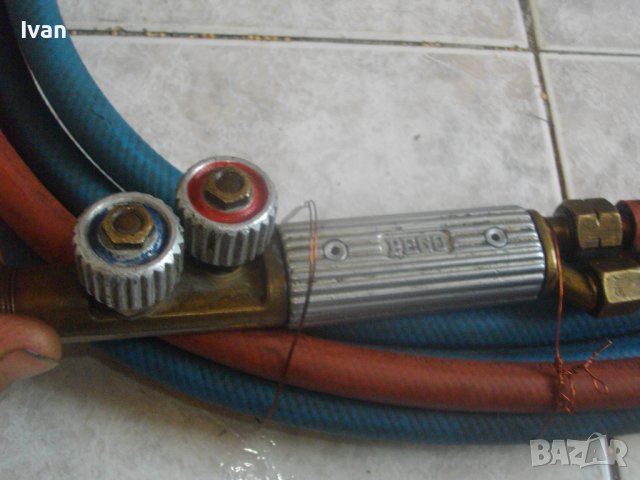 ОКСИЖННА АЦЕТИЛЕНОВА ГОРЕЛКА 52 см PREGO СТАРО КАЧЕСТВО С МАРКУЧИ 2Х10м, снимка 11 - Други инструменти - 41881278