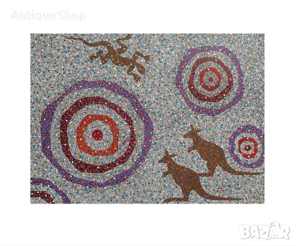 Картина, сънища, репродукция, фотографски печат, Тодор, Велин, Todor Velin, аборигенска, живопис, снимка 2 - Картини - 50417263