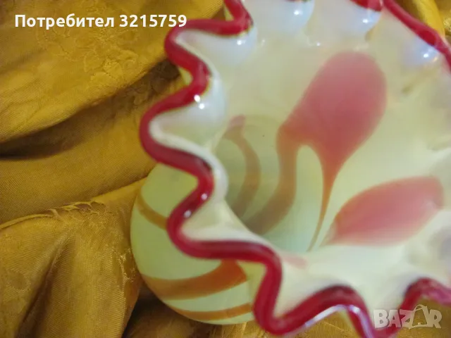 Ваза двуцветно кристално стъкло, ръчна изработка, снимка 6 - Декорация за дома - 49315151