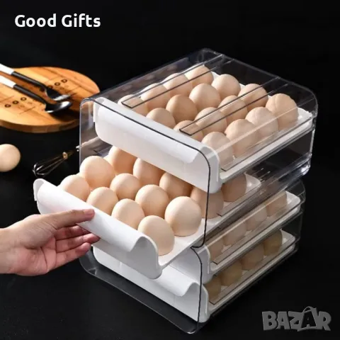 Кутия Органайзер за яйца на две нива, снимка 6 - Други стоки за дома - 50240154