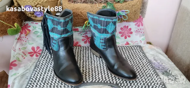 Боти Естествена кожа 40.5н., снимка 6 - Дамски ботуши - 48043346