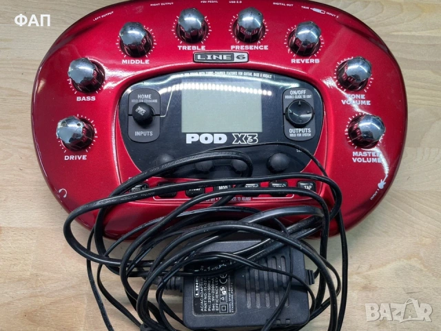 Line 6 POD X3 &  FVB4 мултипроцесор за китара и бас, с контролер