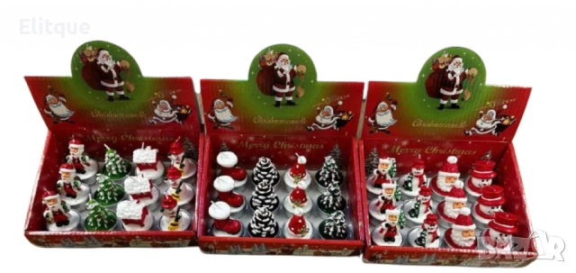 12 Коледни ароматни чаени свещи в кутия, снимка 3 - Други стоки за дома - 52819897