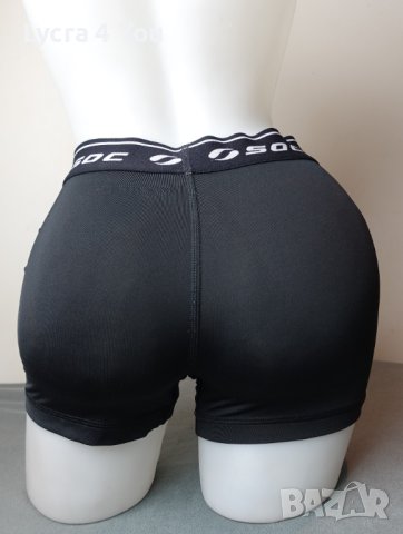 SOC M/L (EU 38) черен дамски спортен боксер/къс клин, снимка 6 - Клинове - 41638383