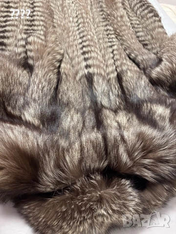 Кожено палто от естествена кожа - сребърна лисица , снимка 8 - Палта, манта - 53576337