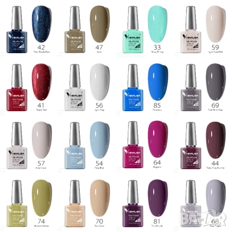 Промо ПАКЕТ 10 броя гел лак Venalisa, снимка 3 - Продукти за маникюр - 53536160