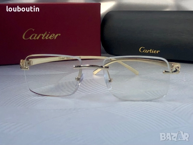 Cartier Мъжки слънчеви очила правоъгълни 3 цвята черни кафяви прозрачни, снимка 14 - Слънчеви и диоптрични очила - 51739017