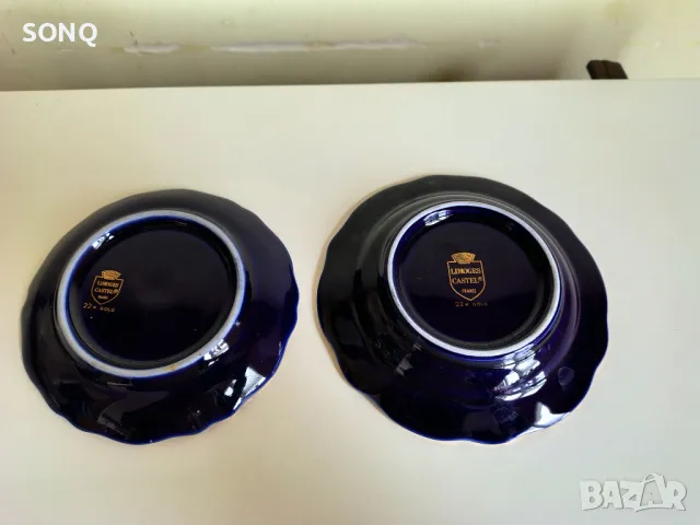 Прекрасен Позлатен 22К Порцеланови Компликт-Лимож, снимка 7 - Антикварни и старинни предмети - 49903191