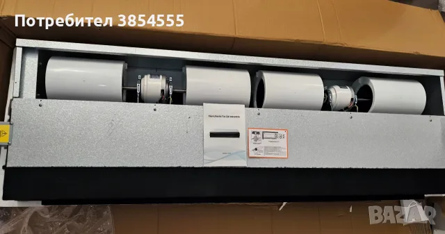 Конвектор вода-въздух (fan-coil) 11kW, DC мотор, 136см, за вграждане — нов, снимка 5 - Климатици - 55877467