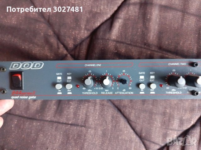 DOD 844 Series II Quad Noise Gate / Четириканално шумопотискащо устройство, снимка 3 - Ресийвъри, усилватели, смесителни пултове - 41477620