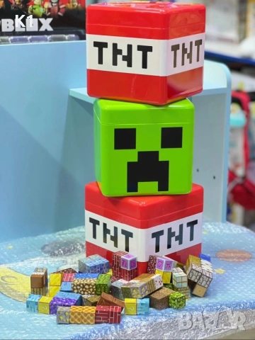 Майнкрафт 240 броя магнитни кубчета с КУТИЯ за съхранение, Minecraft Magnetic blocks, снимка 2 - Фигурки - 53579732