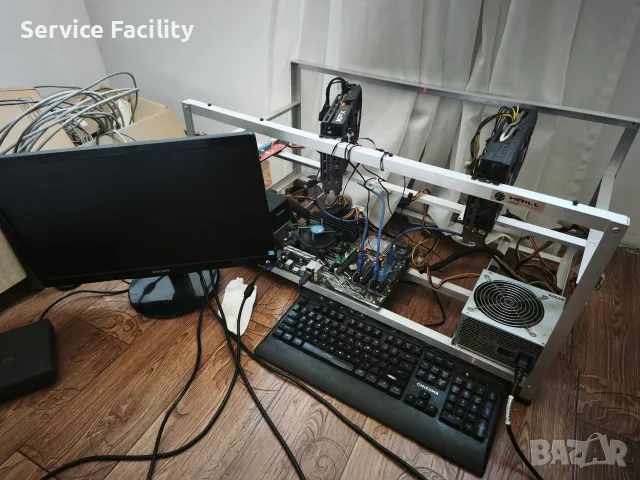 RIG ASUS KOMPLET 1x XFX 580 1x RX SAPHIRE + 1x 3060ti - Възможно е и като отделна част