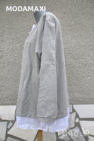 4XL и 7XL  Нова  блуза  Sheego с връзки , снимка 4 - Блузи с дълъг ръкав и пуловери - 39723280