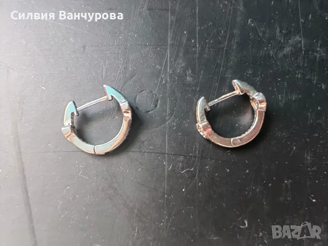 Сребърни обеци Pandora , снимка 2 - Обеци - 55957616