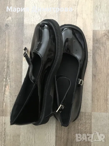 Черни обувки Мери Джейн, снимка 2 - Дамски ежедневни обувки - 53450379