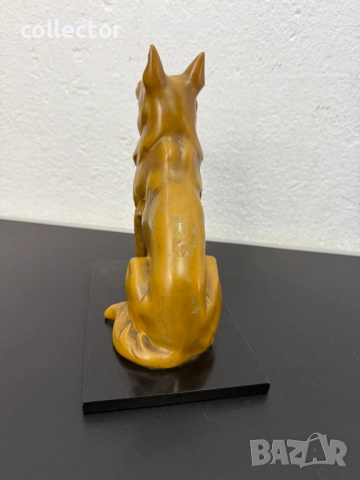 Стара метална фкулптура / фигура на куче. №7408, снимка 3 - Колекции - 51903694