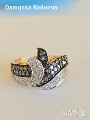 Златен пръстен със 77 Диаманта 14 карата 585