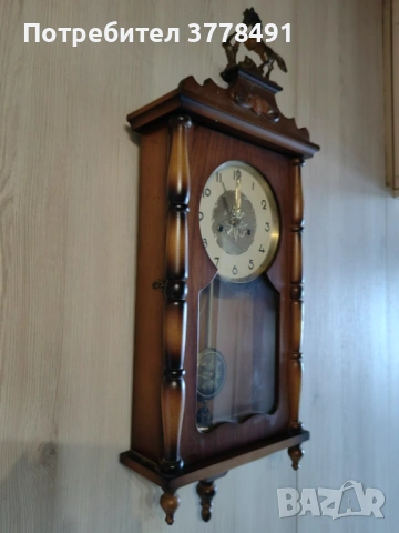 Красив, старинен часовник, снимка 3 - Стенни часовници - 53864898