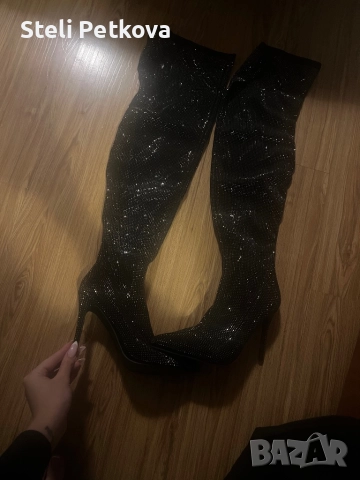 Уникални Бляскавк Ботуши , снимка 3 - Дамски ботуши - 52508765