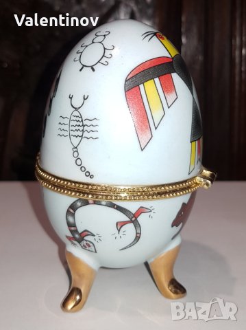 Порцеланово яйце в стил Феберже , снимка 2 - Колекции - 44292653