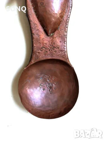 Интересна Стара Медна Лъжица-Риба, снимка 4 - Антикварни и старинни предмети - 50204348