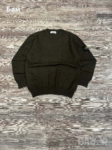 Оригинален мъжки памучен пуловер Stone Island размер М, снимка 2 - Блузи - 53372356