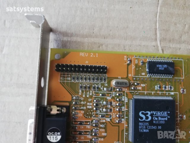 Видео карта S3 Virge N1E3BD 86C325 2MB PCI, снимка 7 - Видеокарти - 42136849