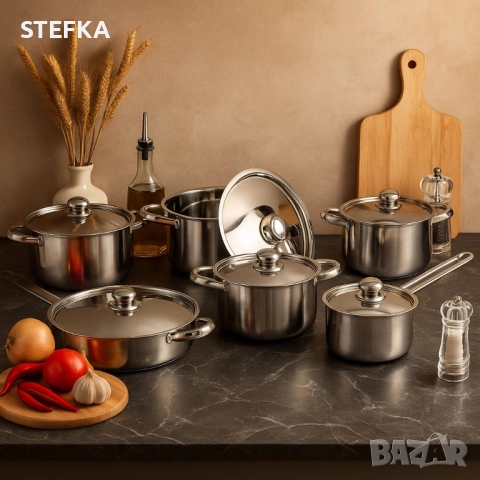 Професионален комплект тенджери Zeiplteir - 12 части Цена 88 лв, снимка 3 - Съдове за готвене - 52672139