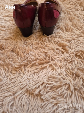 Дамски обувки естествена кожа бордо 37, снимка 6 - Дамски ежедневни обувки - 53826640