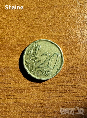 20 евроцента Испания , снимка 2 - Нумизматика и бонистика - 53602112