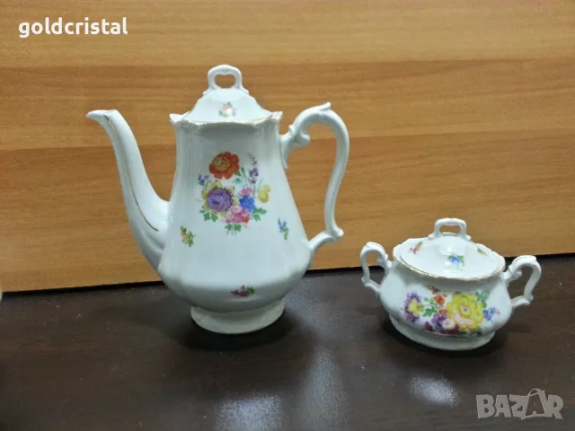 Стар порцелан Чехословакия чайник захарница 