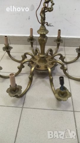 Месингов полилей 8-ца, снимка 3 - Антикварни и старинни предмети - 34679239