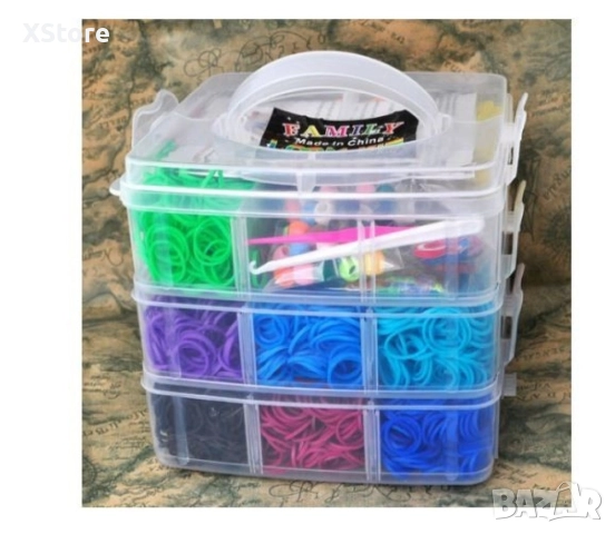 Пластмасов куфар с ластички, 4500 бр в комплекта, снимка 8 - Аксесоари за коса - 52594910
