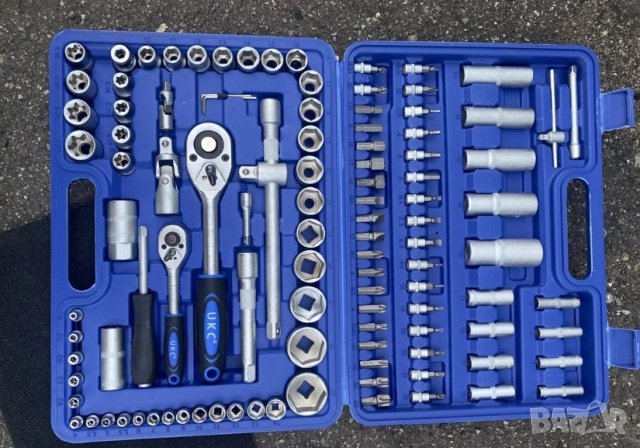 НЕМСКИ К-т Гедоре 108 части UKC Куфар с инструменти гедория тресчотка, снимка 2 - Гедорета - 52235165