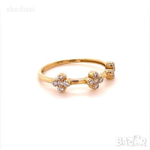 Златен дамски пръстен 1,42гр. размер:57 14кр. проба:585 модел:16484-5, снимка 3 - Пръстени - 40747868