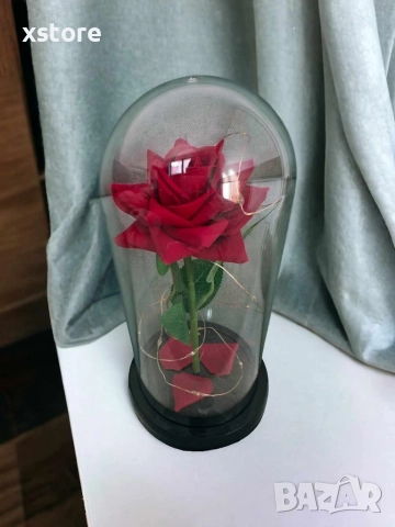 Красива осветена роза в стъкленица с красива подаръчна кутия, снимка 10 - Подаръци за жени - 52793829