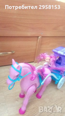 Детски комплект каляска с ходещо конче, снимка 3 - Електрически играчки - 40598186