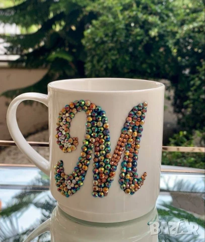 Чаша инкрустирана с камъчета   , снимка 6 - Чаши - 51173477