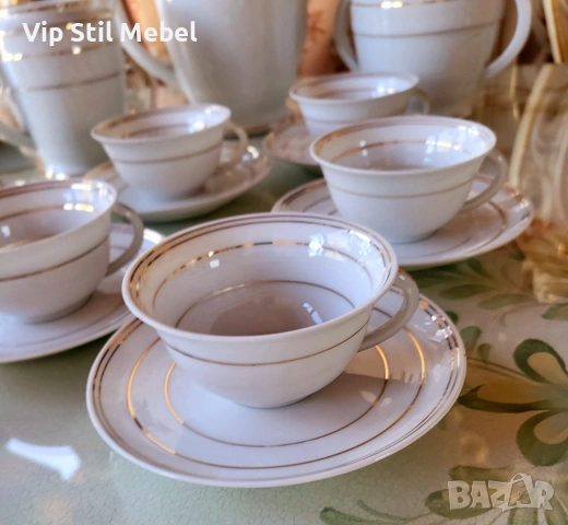 Френски сервиз за кафе LIMOGES , снимка 3 - Сервизи - 53217169