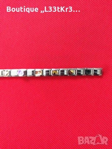 Елегантна дамска гривна от неръждаема стомана, Nomination style, снимка 7 - Гривни - 53438645